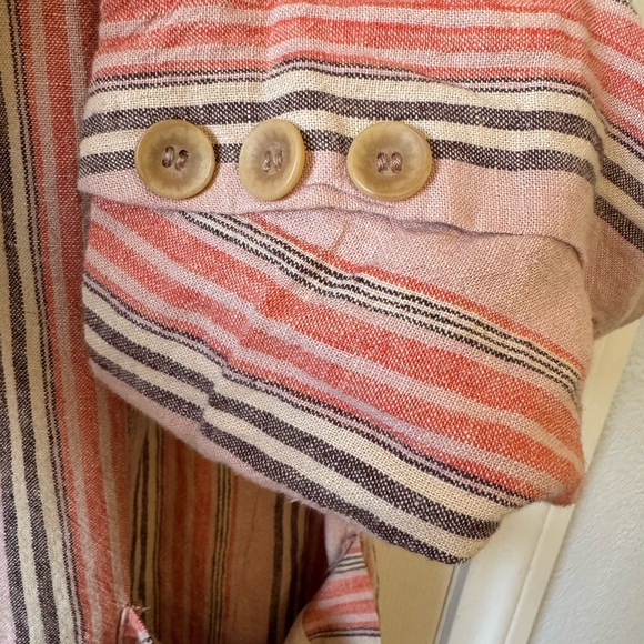 Free People Pink and Tan Striped Blazer - Picture 8 of 10